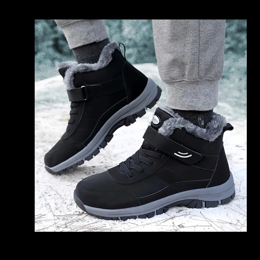 Black Winter Boots Size 6.5 mtp53